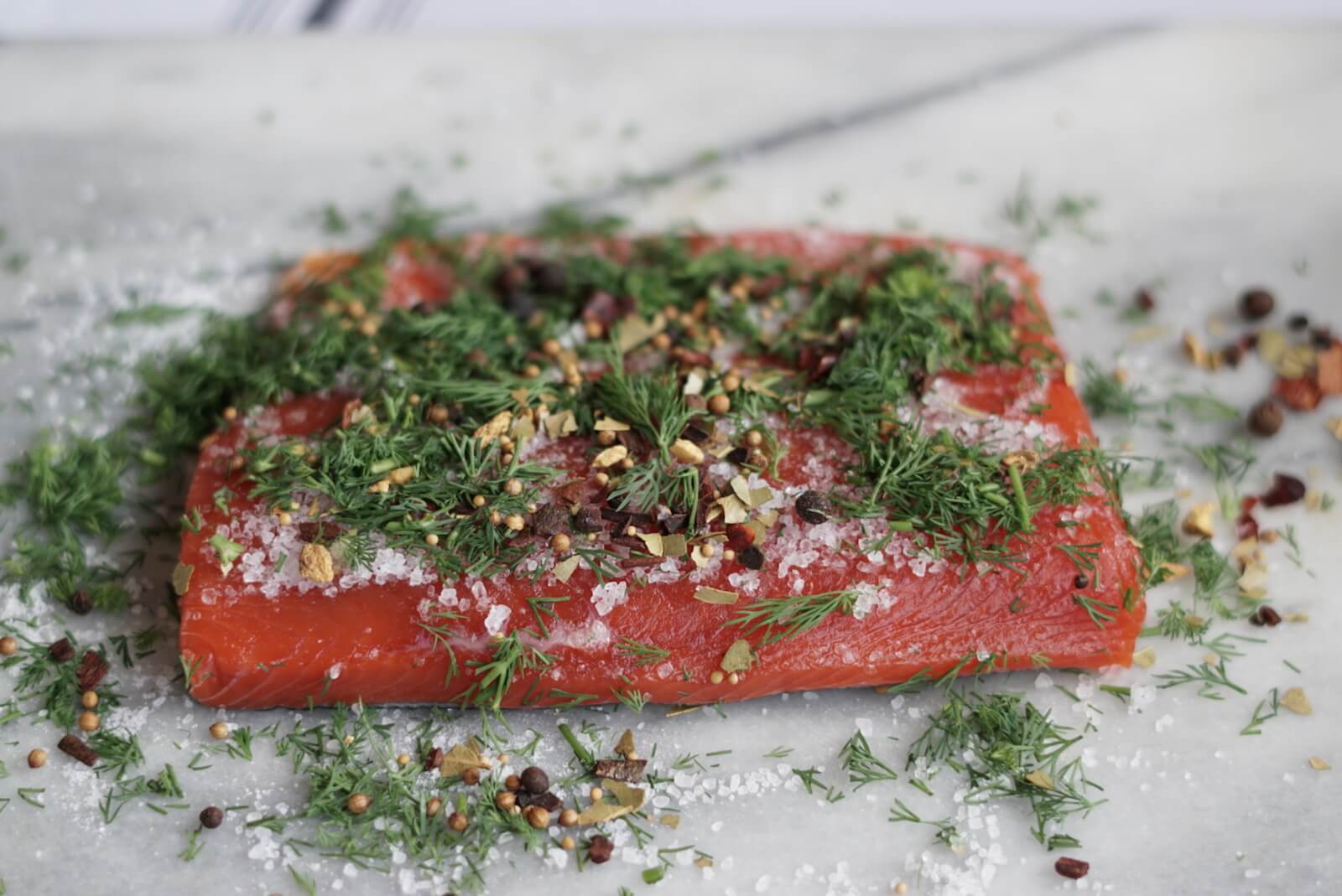 Gravlax is also called gravlaks, graflax, graavilohi, or gravad laks in the Nordic countries